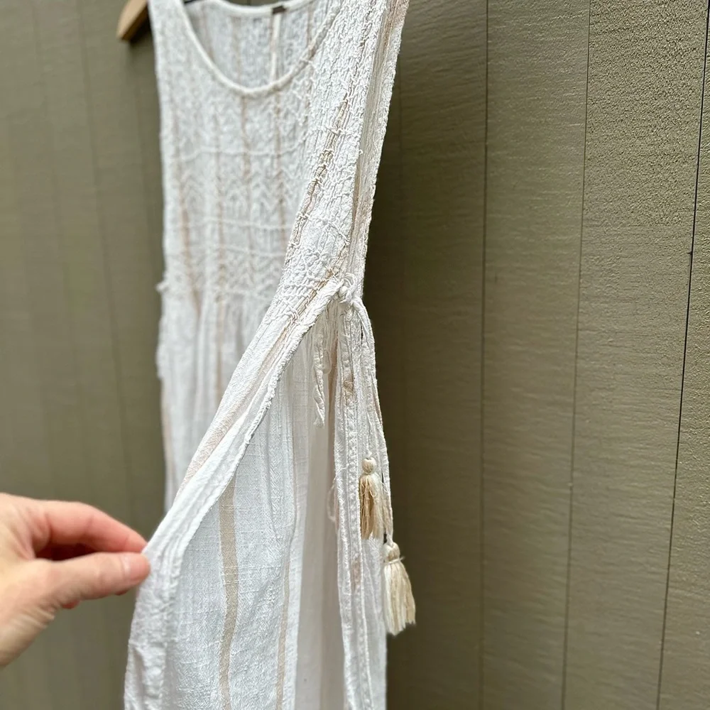Free People Obi Posey Linen blend tank tunic. Ivory/beige. Size M. - Picture 6 of 10